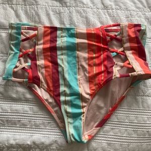 Shade and shore high waisted bikini bottoms